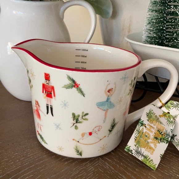 Other - NEW!! Christmas Holiday Ceramic Nutcracker Ballet  Ballerina Measuring Cup